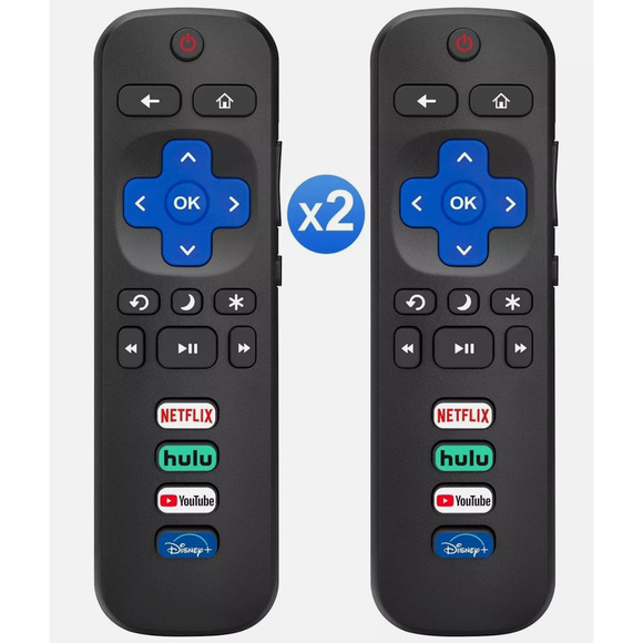 Pack of 2 RC280 Replacement Remote Control Only for Roku Series TV TCL Hisense - Picture 5 of 8